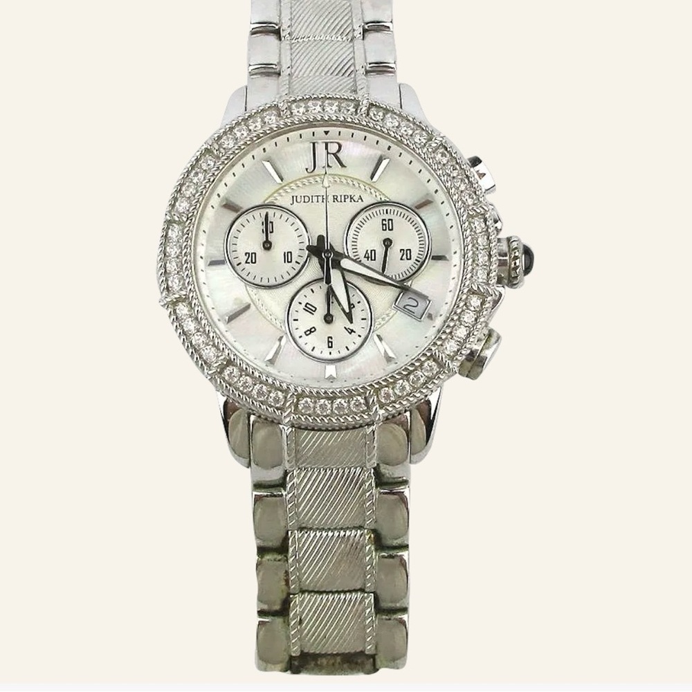 Judith Ripka Silver Chronograph Women's Watch